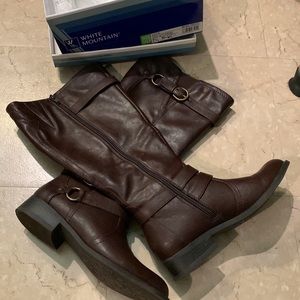 White Mountain Loyal Wide Calf Riding Boot